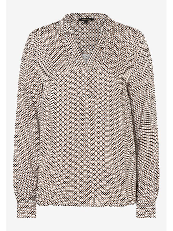 More & More Bluzka w kolorze beżowo-białym rozmiar: 36