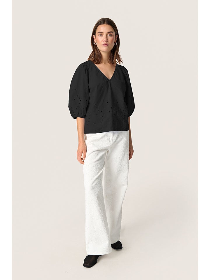 Soaked in Luxury Bluzka "Manja" w kolorze czarnym rozmiar: L