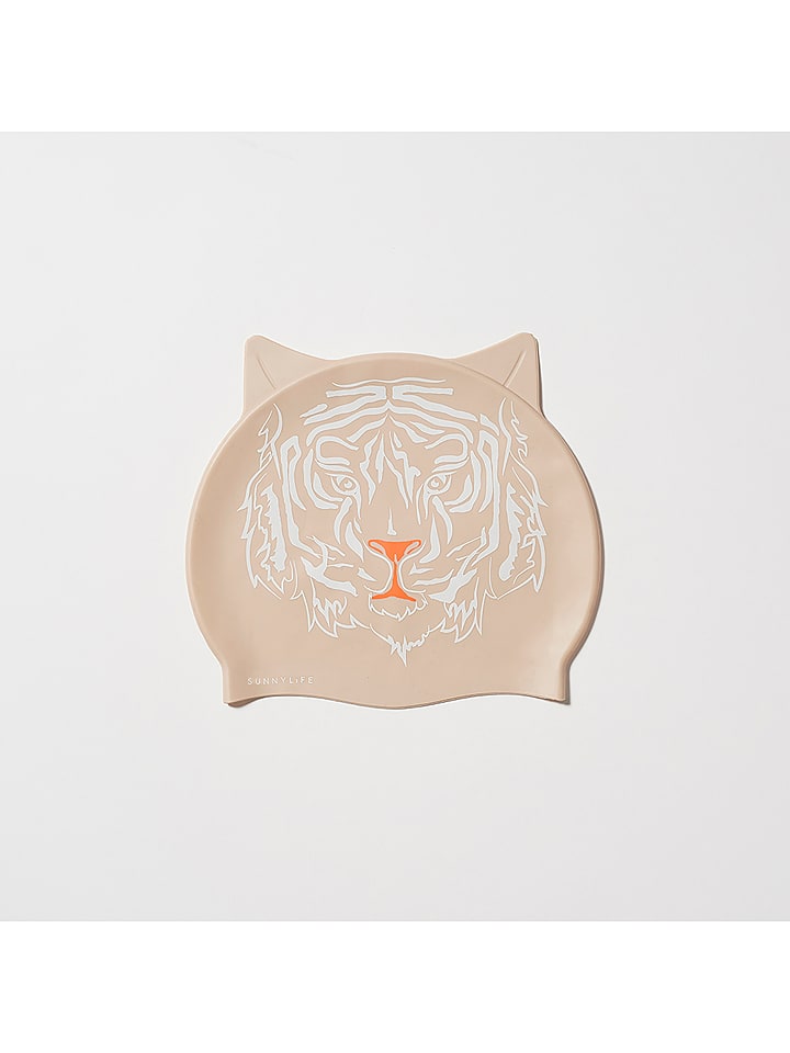 Sunny Life Czepek pływacki "Tully the Tiger" w kolorze jasnobrązowym - 22 x 21 cm rozmiar: onesize