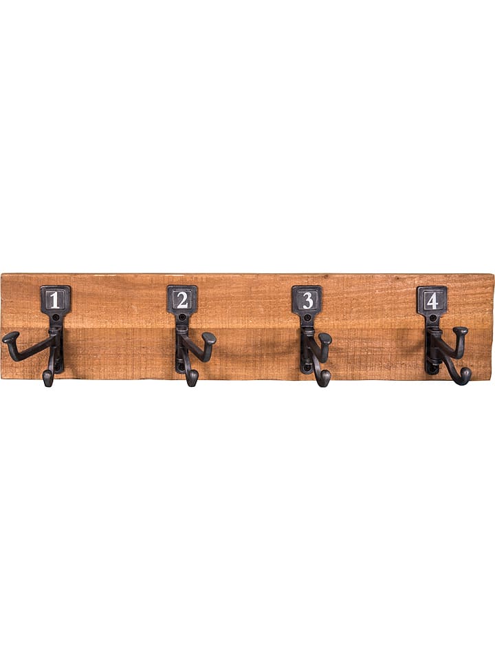 Anticline Wieszak ścienny w kolorze czarno-brązowym - 60 x 13 x 4,5 cm rozmiar: onesize