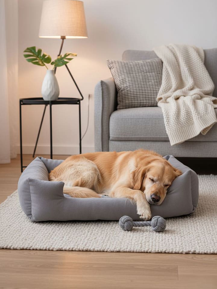 Paws&Whiskers Legowisko "Kare" w kolorze szarym dla psa rozmiar: 90x75x18 cm