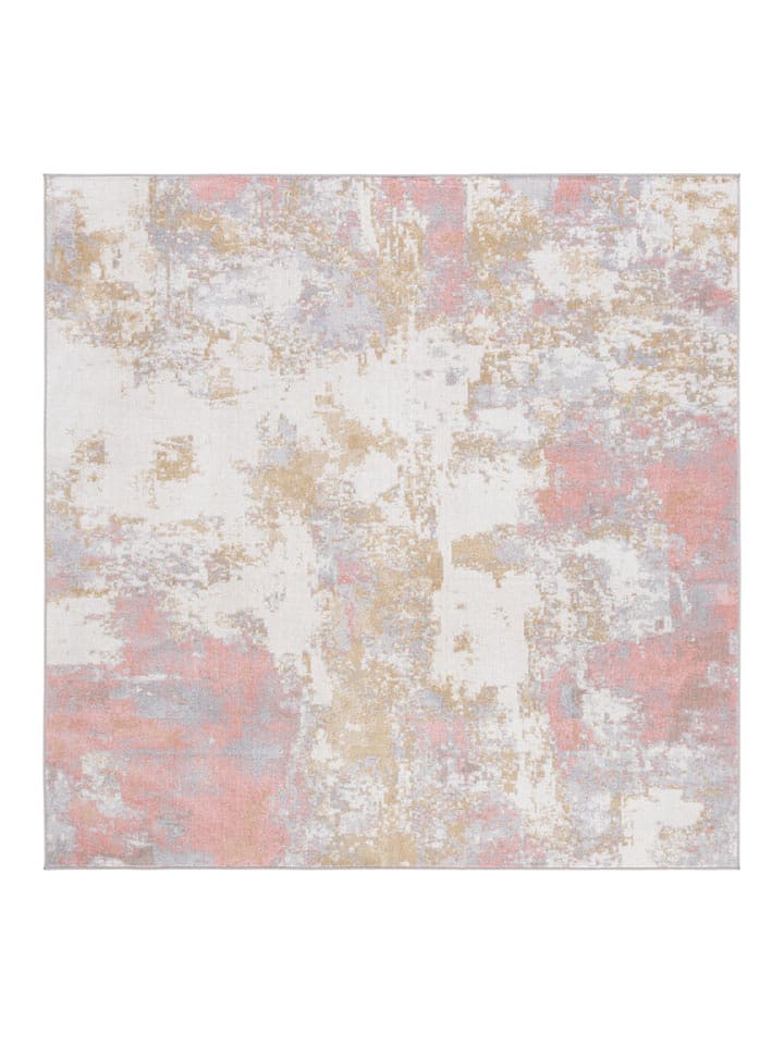 Safavieh Wełniany dywan "Bayside" w kolorze kremowo-jasnoróżowym rozmiar: 91x91 cm