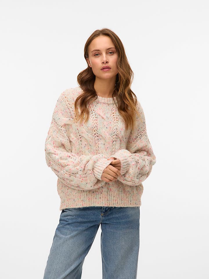 Vero Moda Sweter w kolorze beżowym rozmiar: M