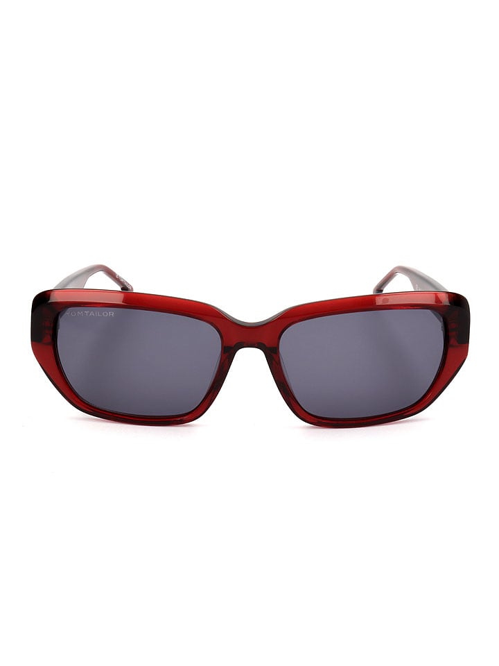 Tom Tailor Damskie okulary przeciwsłoneczne w kolorze czerwono-granatowym rozmiar: 54