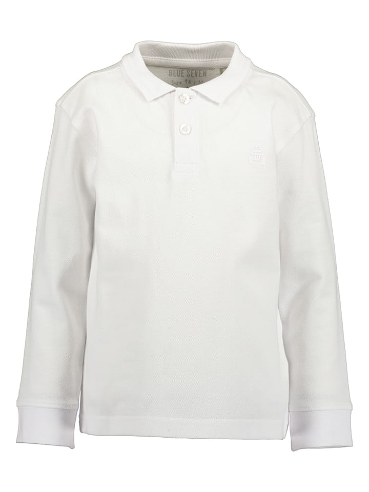 Blue Seven Koszulka polo w kolorze białym rozmiar: 128