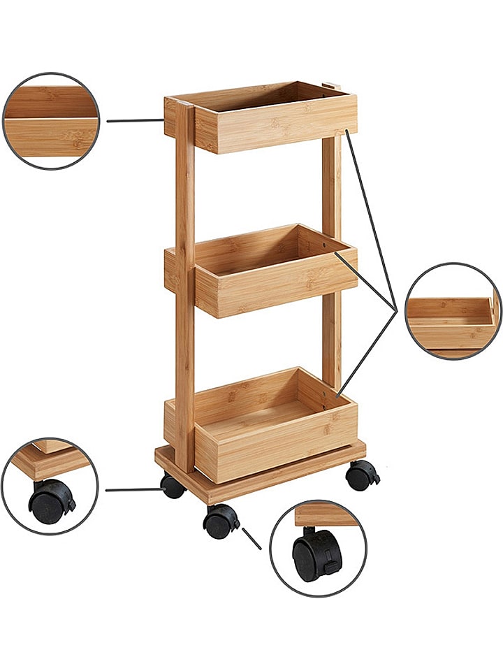 Wenko Regał "Tortona" w kolorze jasnobrązowym - 18 x 71,5 x 31 cm rozmiar: onesize