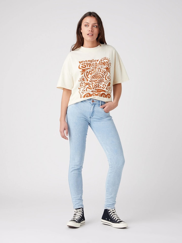 Wrangler Dżinsy "Skinny Let It Go" - Skinny fit - w kolorze błękitnym rozmiar: W29/L32