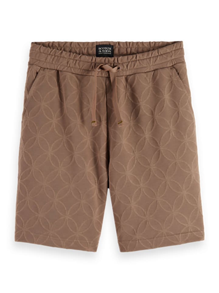 Scotch & Soda Szorty dresowe w kolorze jasnobrązowym rozmiar: L