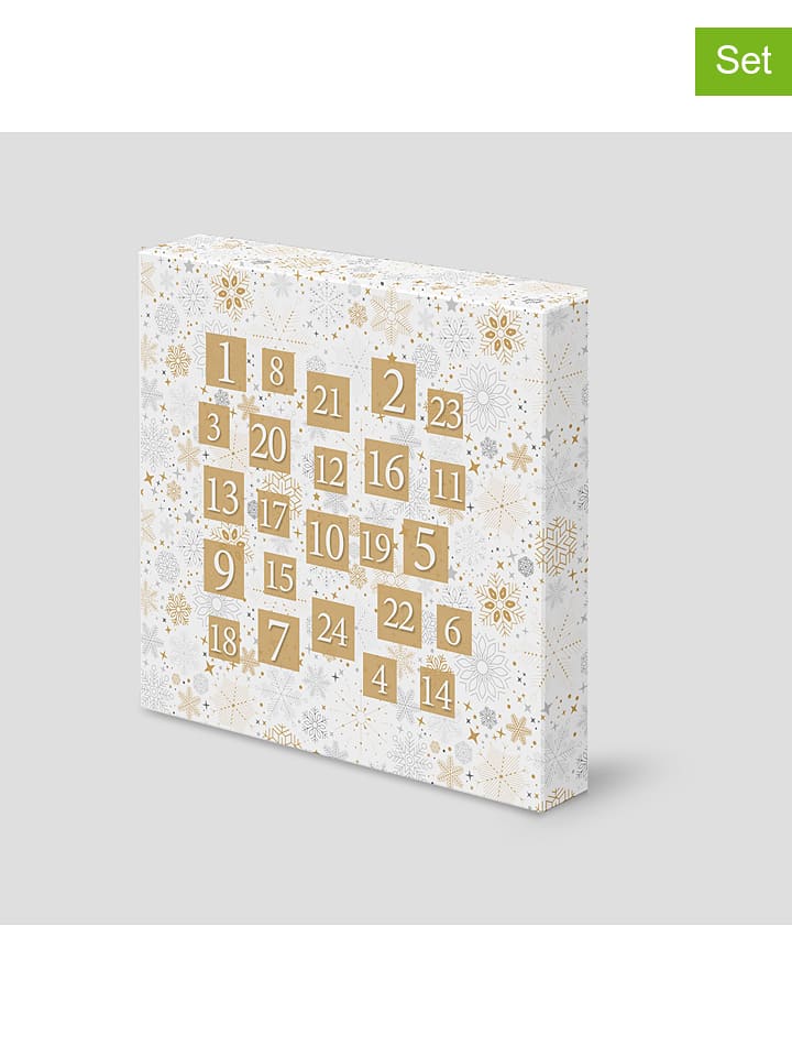 Heliophilia Kalendarz adwentowy w kolorze biało-złotym z biżuterią rozmiar: onesize