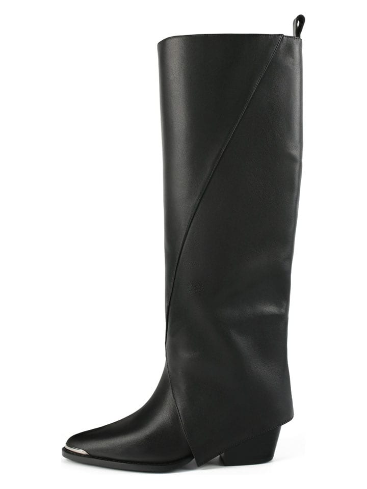 loft37 Skórzane kozaki "Make It Right" w kolorze czarnym rozmiar: 37