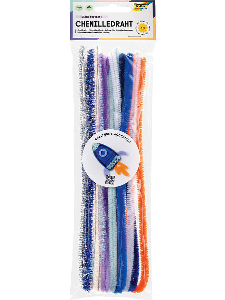 folia PAPER Druciki szenilowe (10 szt.) "Space universe" w różnych kolorach rozmiar: onesize