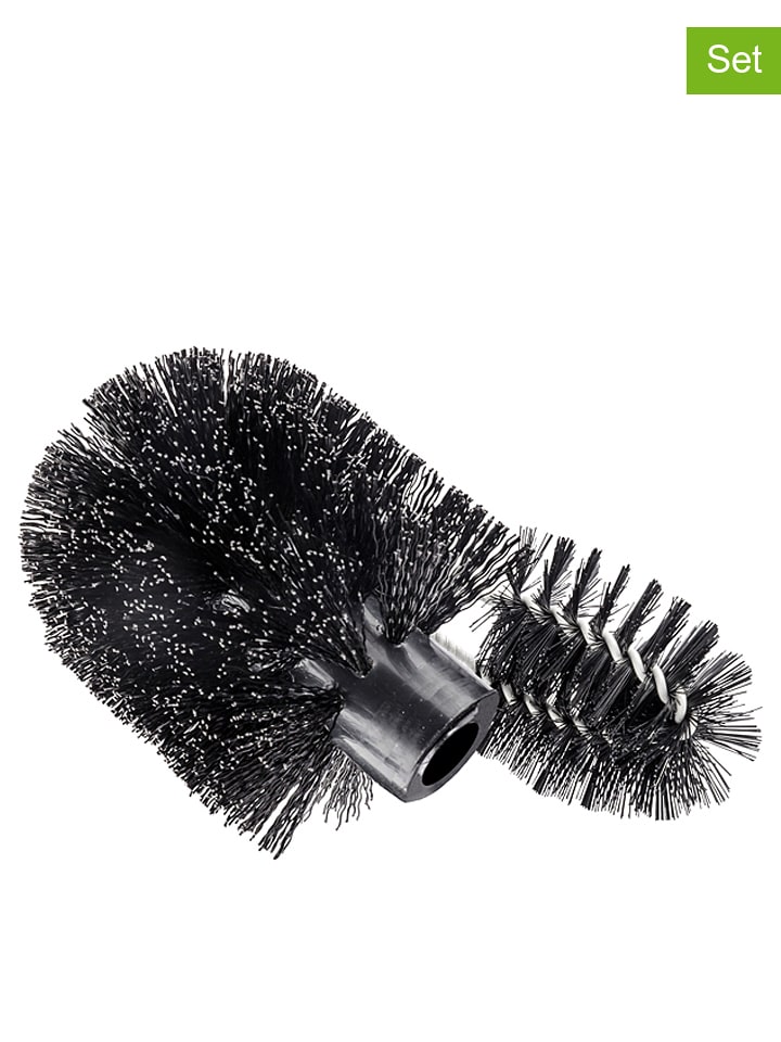 Wenko Wymienne główki (2 szt.) w kolorze czarnym do szczotki WC - Ø 8 cm rozmiar: onesize