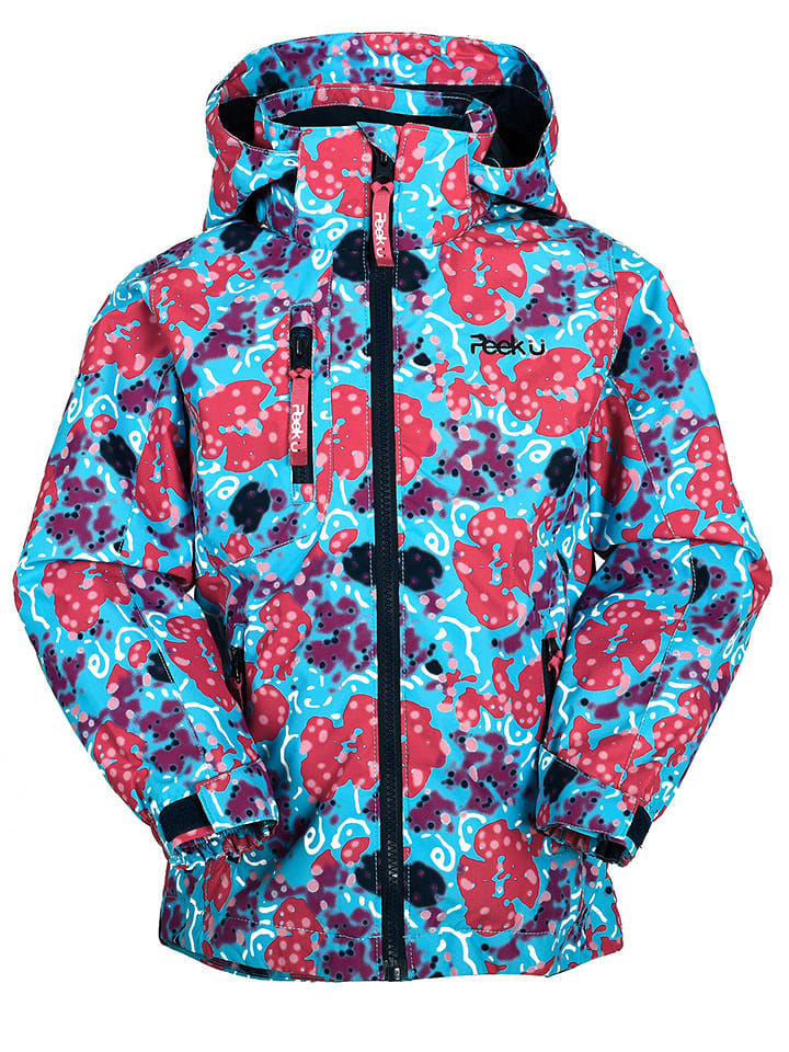 Peek U Kurtka przeciwdeszczowa "Autumn" w kolorze turkusowo-granatowym rozmiar: 98