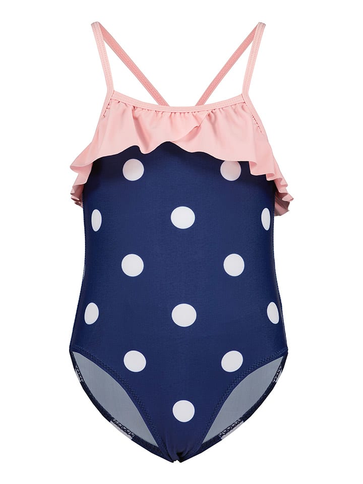 Blue Seven Strój kąpielowy w kolorze granatowo-biało-jasnoróżowym rozmiar: 116/122