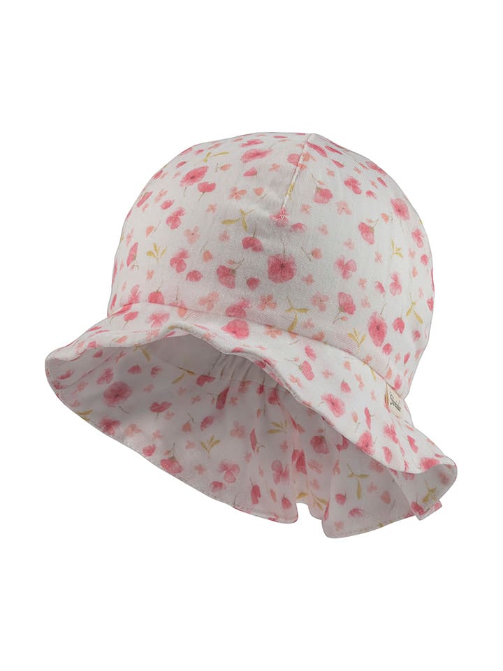 Sterntaler Kapelusz przeciwsłoneczny w kolorze biało-różowym rozmiar: 51 cm