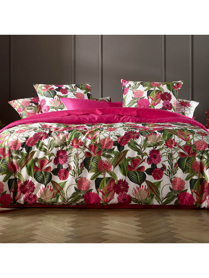 CXL by Christian Lacroix Satynowa poszewka w kolorze różowym ze wzorem na poduszkę rozmiar: 50x80 cm