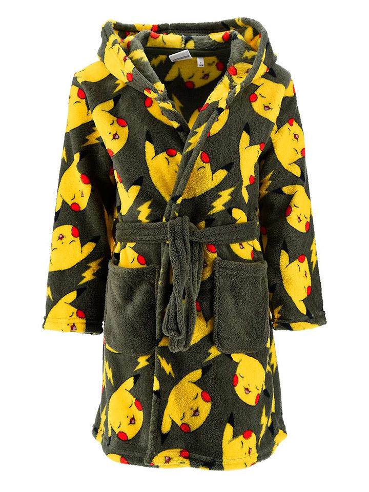 Pokémon Szlafrok "Pokemon" w kolorze antracytowo-żółtym rozmiar: 110