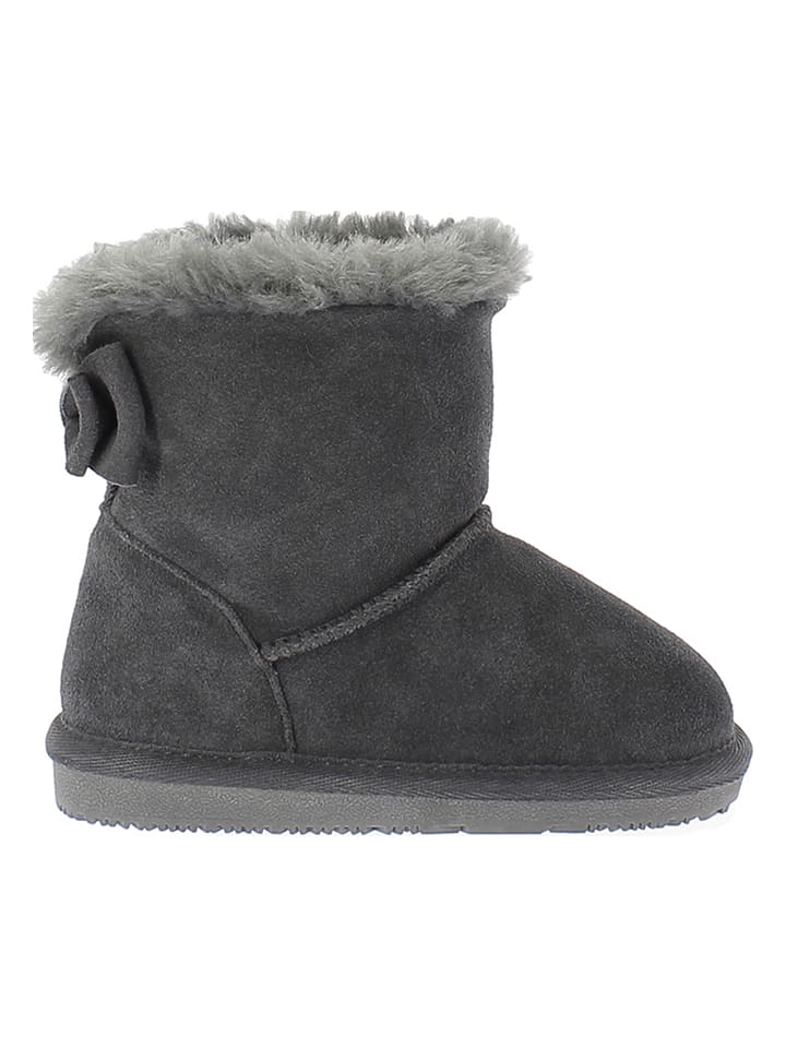 NICEBAY Skórzane botki zimowe "Elwha" w kolorze szarym rozmiar: 27