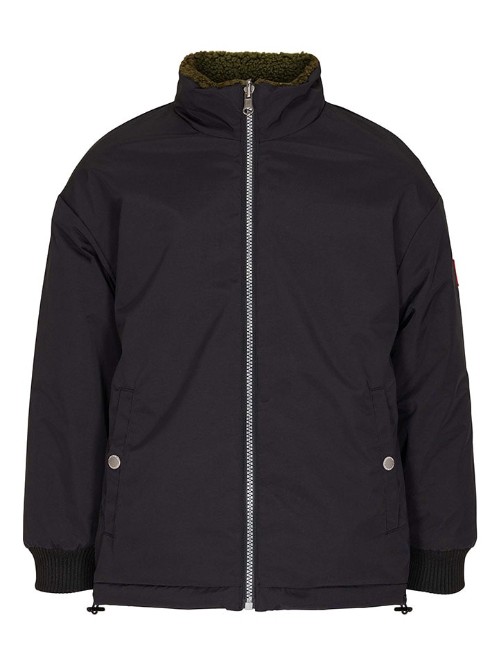 Ticket to Heaven Dwustronna kurtka polarowa "Teddy" w kolorze czarno-oliwkowym rozmiar: 140