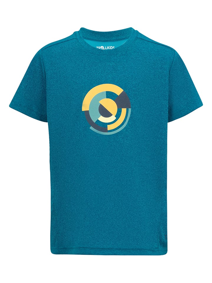 Trollkids Koszulka funkcyjna "Sognefjord T" w kolorze niebieskim rozmiar: 92