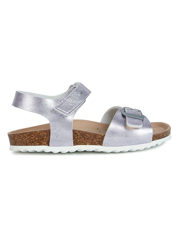 Geox Sandały "Adriel" w kolorze srebrno-fioletowym rozmiar: 26