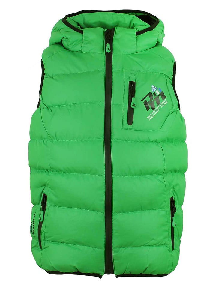 Peak Mountain Kamizelka pikowana w kolorze zielonym rozmiar: 176