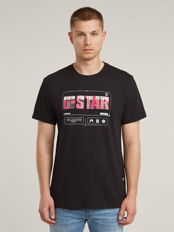 G-Star Koszulka w kolorze czarno-czerwonym rozmiar: XXL