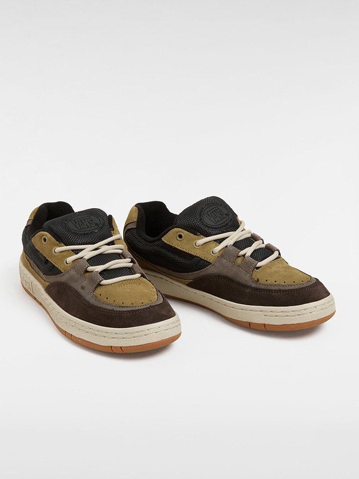 Vans Skórzane sneakersy "Speed LS" w kolorze oliwkowo-brązowym rozmiar: 42