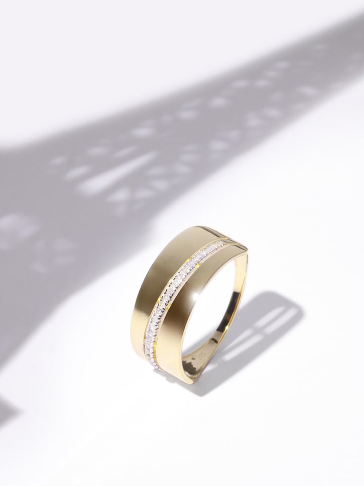 DIAMOND & CO Złoty pierścionek "Madison" z diamentami rozmiar: 58