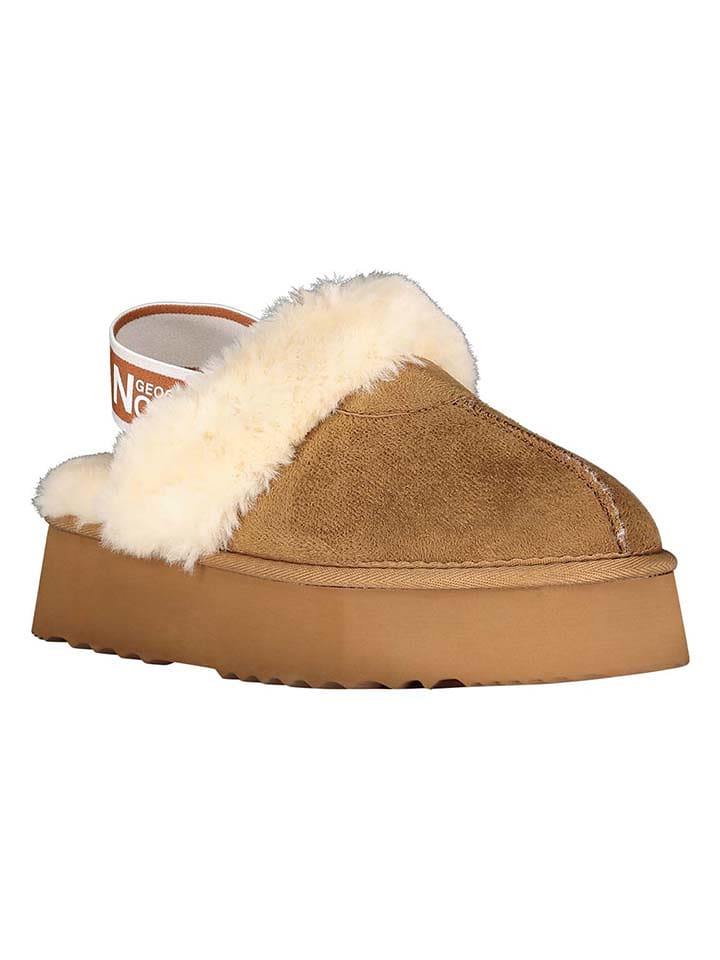 Geographical Norway Kapcie "Oscara" w kolorze jasnobrązowym rozmiar: 38
