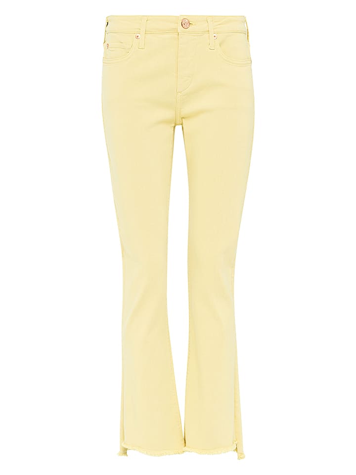 True Religion Dżinsy "Halle" - Slim fit - w kolorze żółtym rozmiar: W28