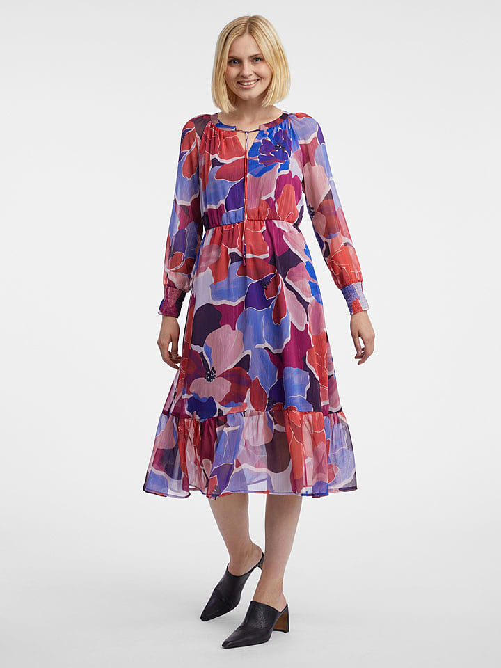 orsay Sukienka w kolorze czerwono-niebieskim rozmiar: 34