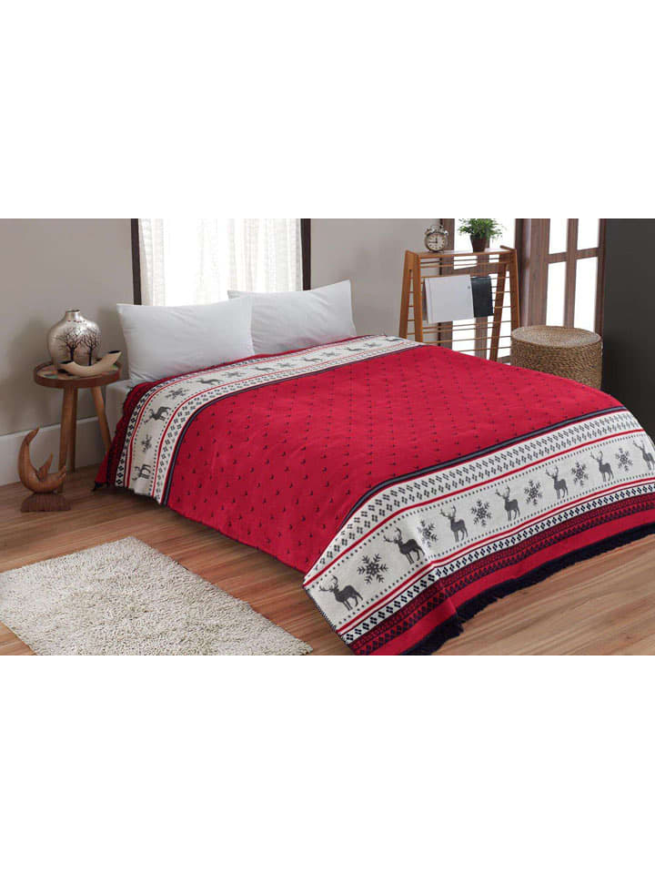 Elizabed Narzuta w kolorze czerwono-granatowo-białym rozmiar: 180x220 cm