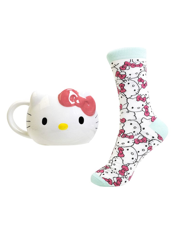 Hello Kitty 2-częściowy zestaw "Hello Kitty" w kolorze białym ze wzorem rozmiar: onesize