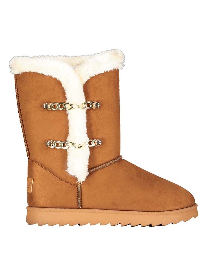 Geographical Norway Kozaki zimowe "Ovassion" w kolorze jasnobrązowym rozmiar: 36