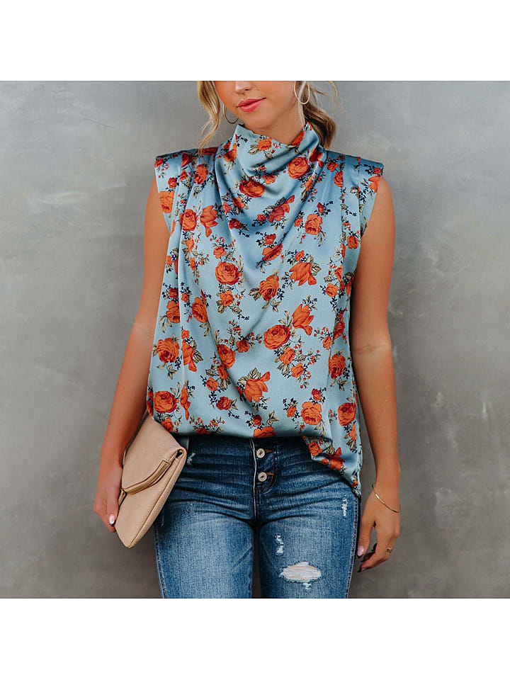 LA Angels Bluzka w kolorze błękitno-czerwonym rozmiar: S