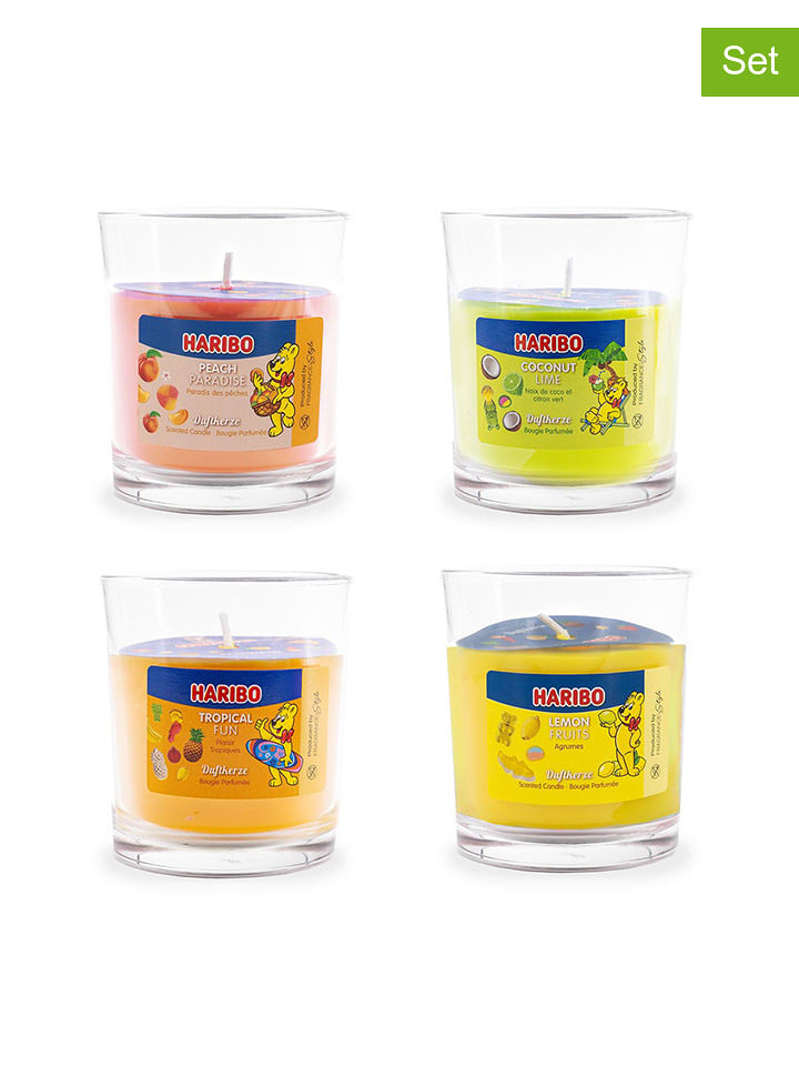 Haribo Świece zapachowe (4 szt.) "Haribo" - 4 x 135 g rozmiar: onesize