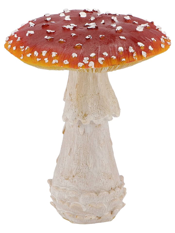 daan kromhout Dekoracja "Mushroom" w kolorze czerwono-białym - wys. 18 x Ø 15 cm rozmiar: onesize