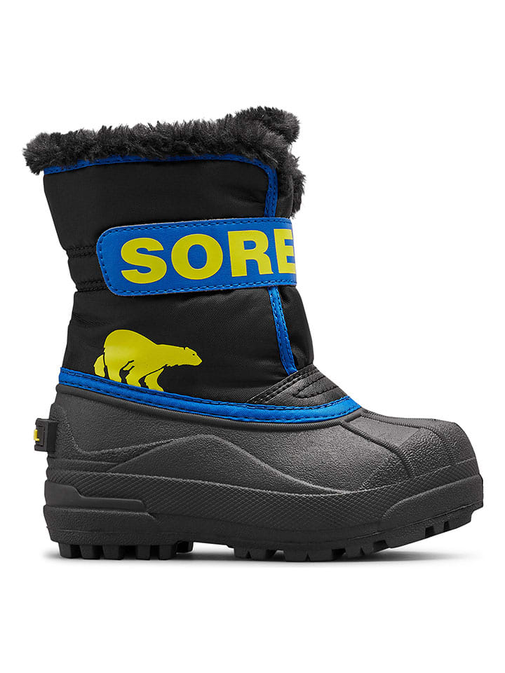Sorel Botki zimowe "Snow Commander" w kolorze czarno-niebieskim rozmiar: 31