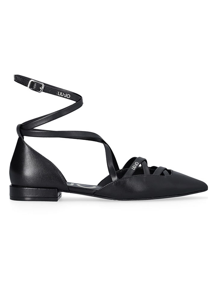 Liu Jo Skórzane baleriny w kolorze czarnym rozmiar: 37