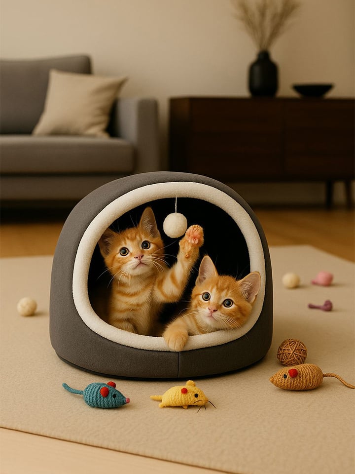 Paws&Whiskers Legowisko "Alaska" w kolorze szarym dla kota rozmiar: onesize