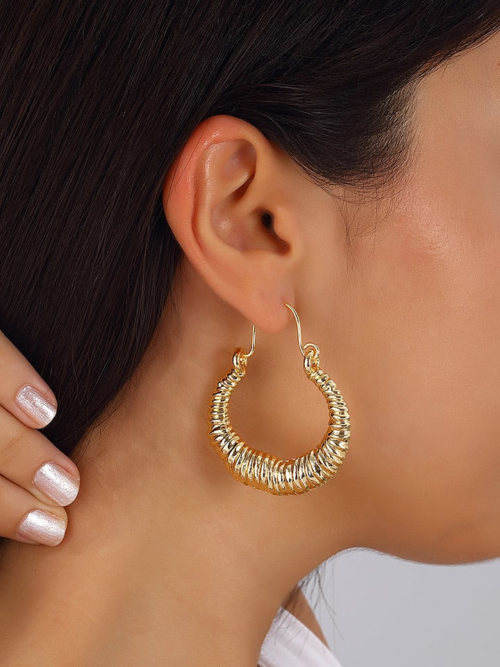 Nakkash Pozłacane kolczyki-kreole rozmiar: onesize