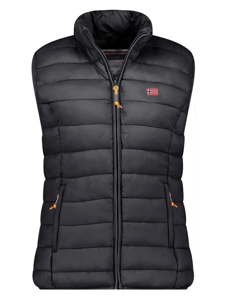 Geographical Norway Kamizelka pikowana "Vatikolor" w kolorze czarnym rozmiar: XL