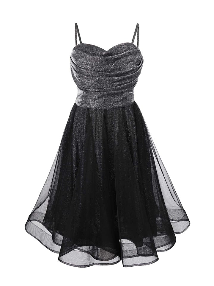 G.O.L.® FINEST COLLECTION Sukienka w kolorze srebrno-czarnym rozmiar: 158