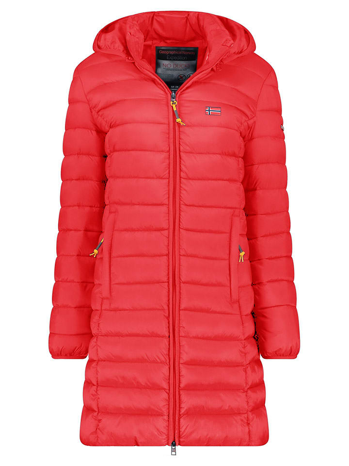 Geographical Norway Płaszcz pikowany "Atikolor" w kolorze czerwonym rozmiar: S