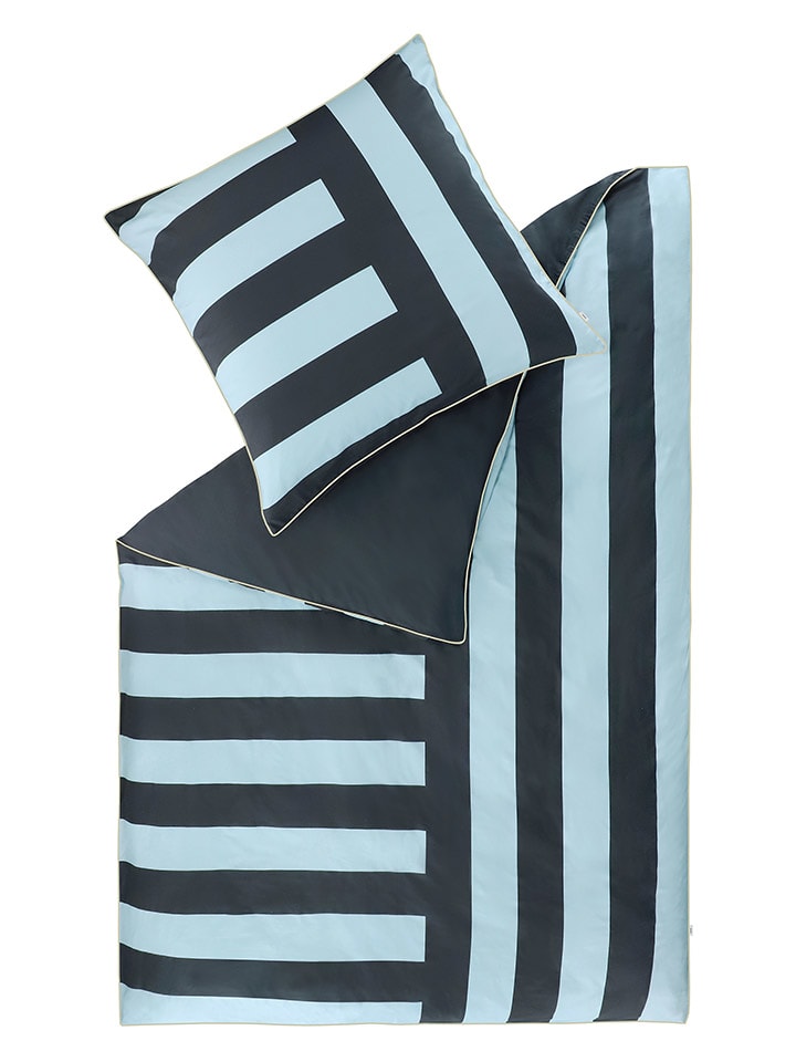 ESPRIT Komplet pościeli renforcé "Greta" w kolorze granatowo-błękitnym rozmiar: 155x220 cm