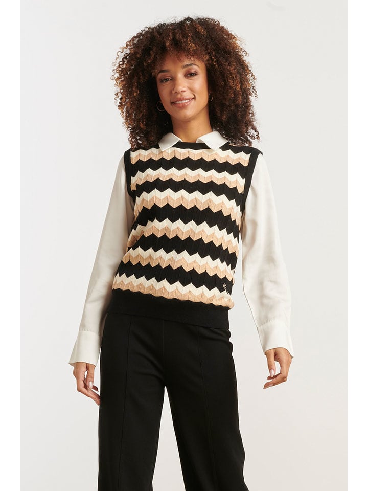 Smashed Lemon Sweter w kolorze czarno-beżowym rozmiar: 4XL