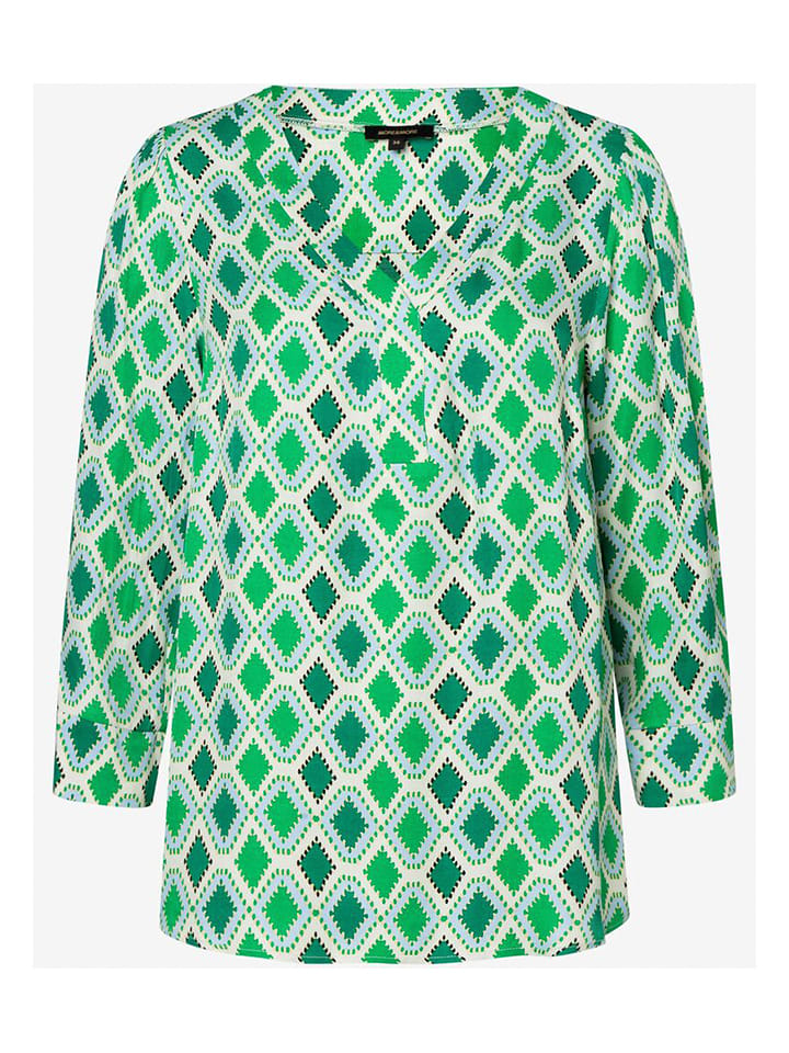 More & More Bluzka w kolorze zielono-białym rozmiar: 40