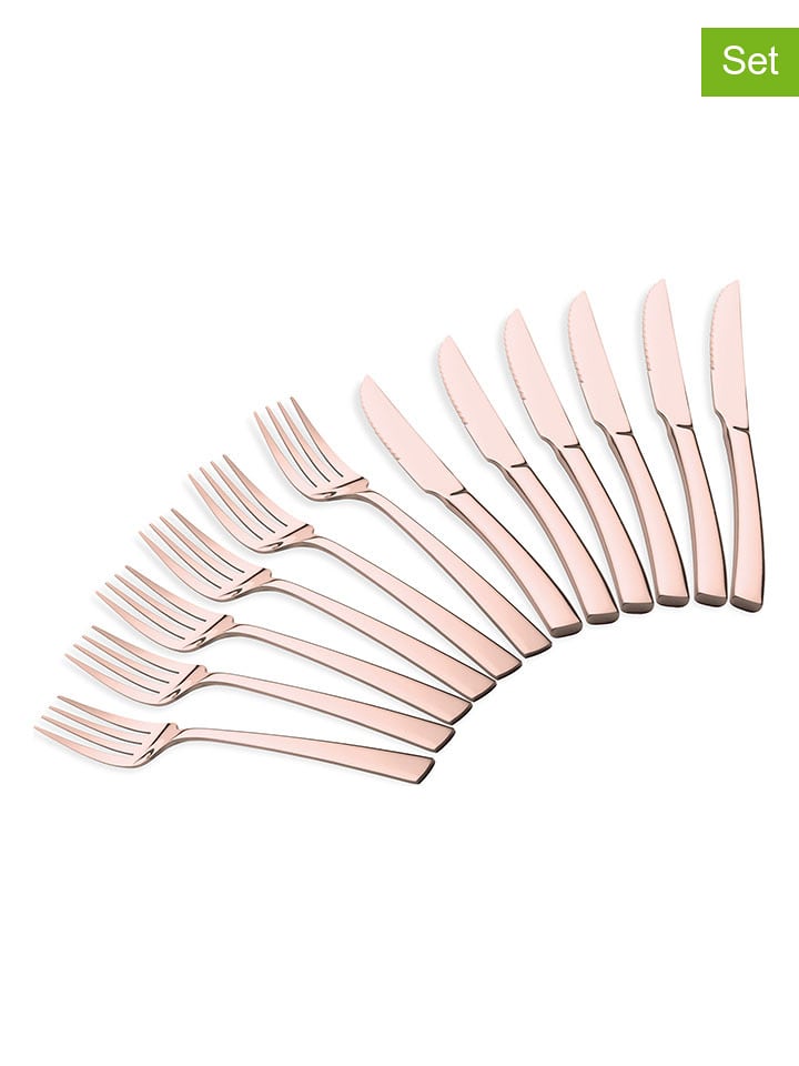 Berlinger Haus 12-częściowy zestaw sztućców w kolorze różowozłotym rozmiar: onesize