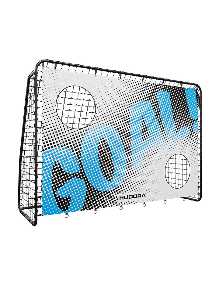 Hudora Bramka "Goal" w kolorze niebieskim do piłki nożnej ze ścianą bramkową rozmiar: onesize
